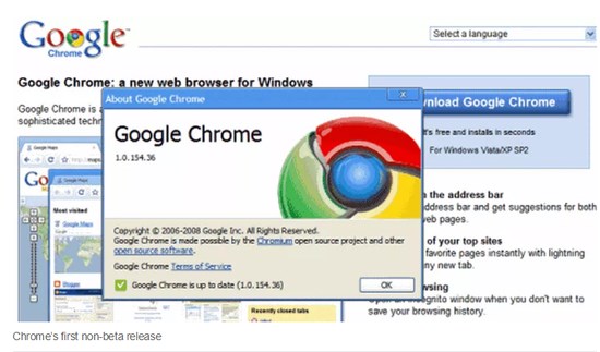 谷歌Chrome浏览器诞生10年成霸主：未来越来越像平台