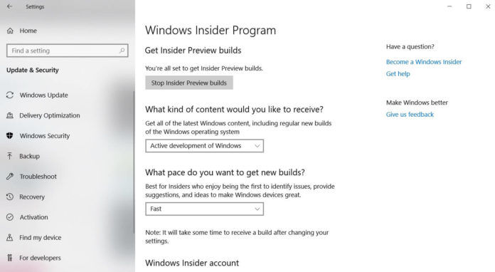 微软向Insider测试者推送WIndows 10 Build 17755