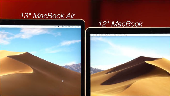 2018 款 13 英寸 MBA 对比 12 英寸 MacBook