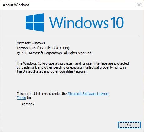 Windows 10 Build 17763.194：修复WMP进度条问题