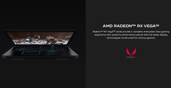 宏碁Predator Helios 500游戏本：AMD Vega 56显卡